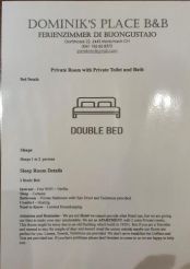 Двомісний номер з 1 двоспальним або 2 односпальними ліжками і власною ванною кімнатою